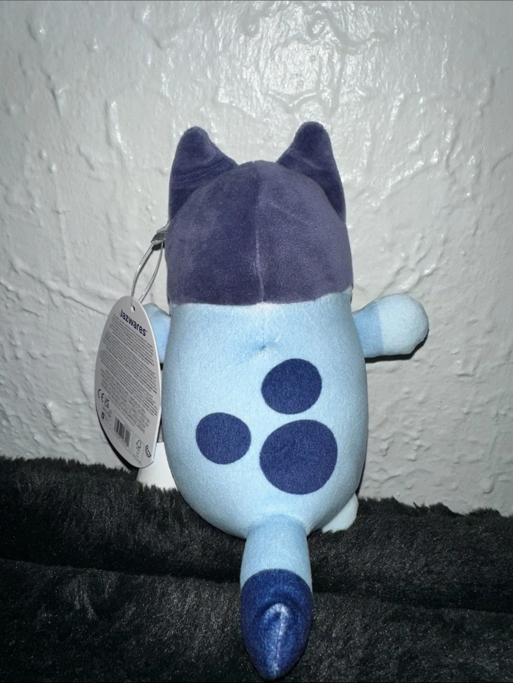 Blue Plush Husky Bird Toy — Soft Squeaky Pet Playfriend
